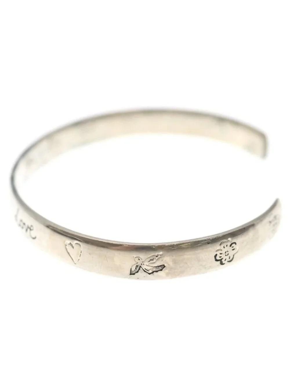 Gucci Blind for Love Bangle Bracelet Silver - Picture 4 of 6